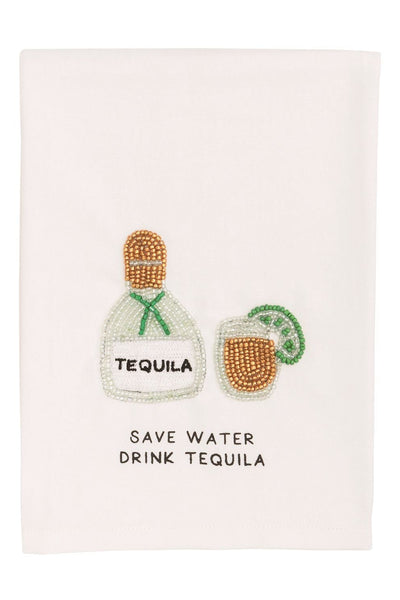 beaded bar towel