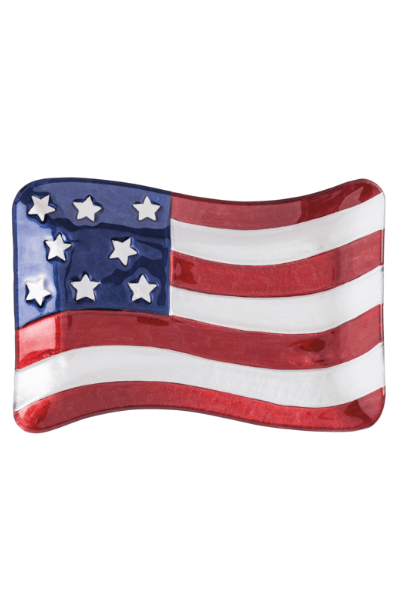 flag glass plate
