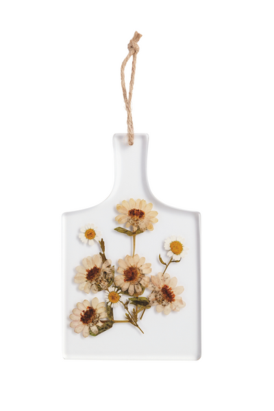 pressed flower serving board