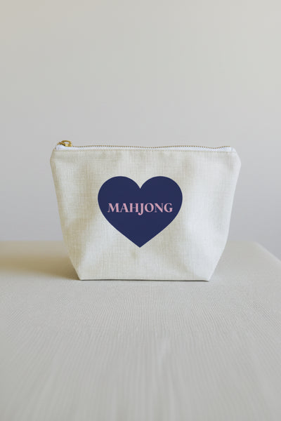 coated bag I heart mahjong