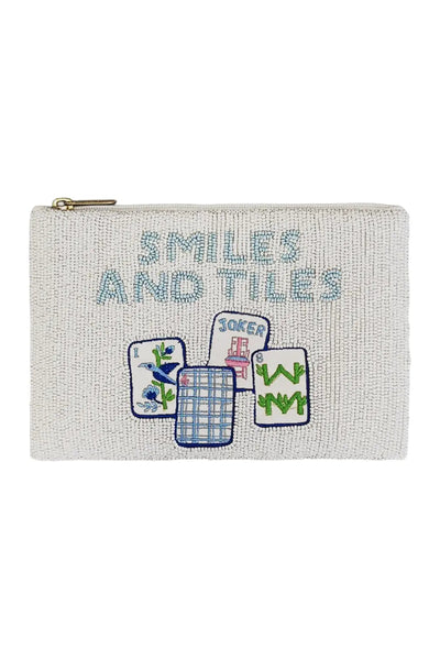 lg beaded bag mahjong smiles