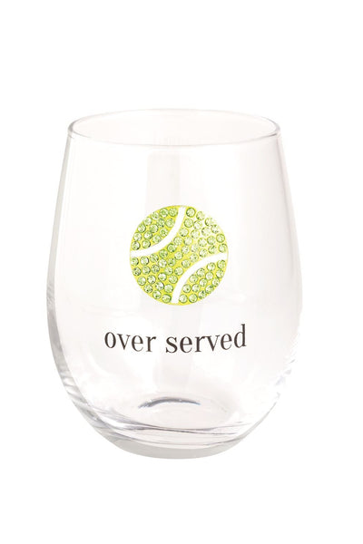jewel tennis wine glass