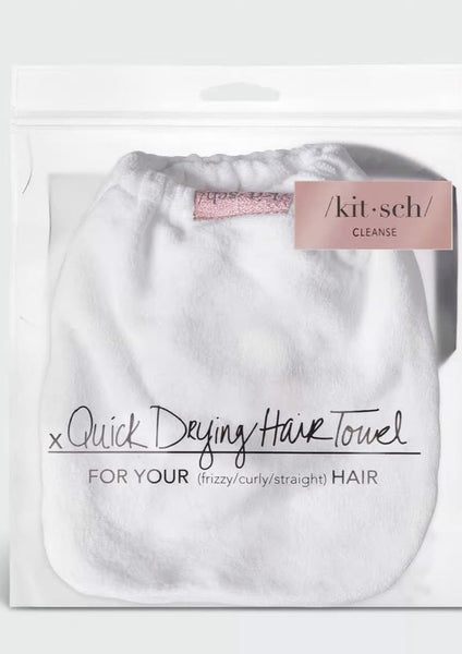 quick dry hair towel white
