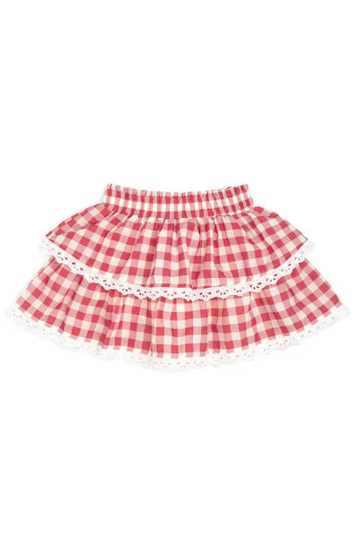 girls gingham skort