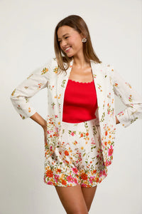 floral print blazer