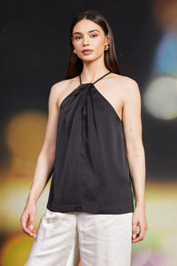 pleat front cami top