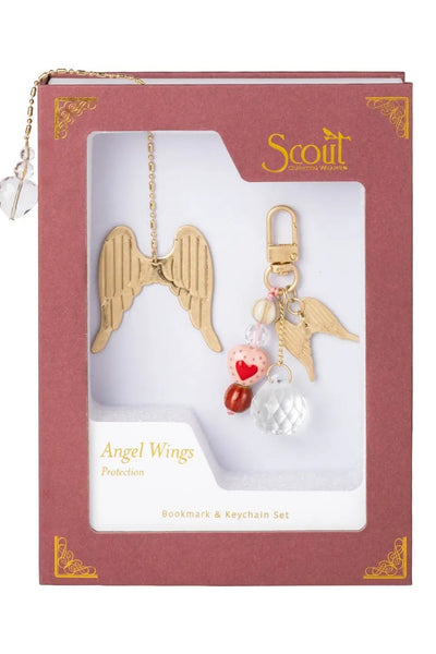 Bookmark + Keychain Set Angel
