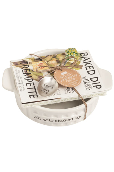 artichoke dip baker spoon set
