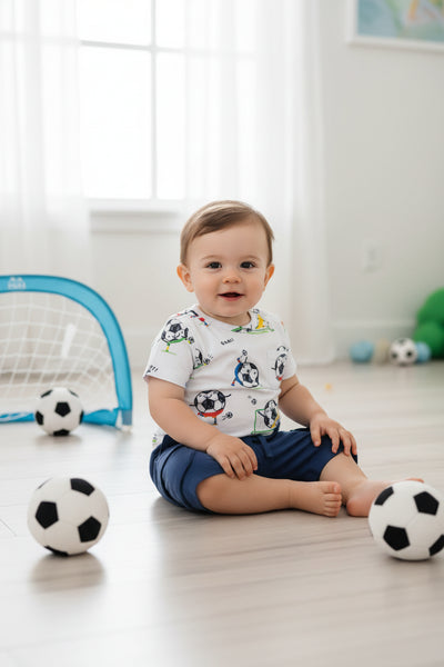 infant soccer balls playing soccer t+ short