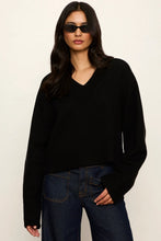 Load image into Gallery viewer, V Neck Rib Hem Sweater
