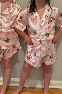 girls loungewear set bears + bows
