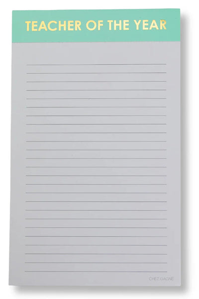 notepad - teacher of the year