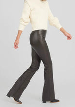 Load image into Gallery viewer, petite faux leather flare pant
