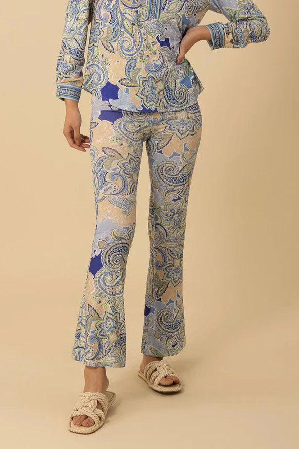 paisley print jersey pant