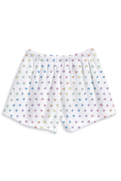 girls fuzzy lounge short rainbow remix