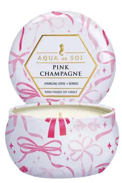 4oz tin candle pink champagne