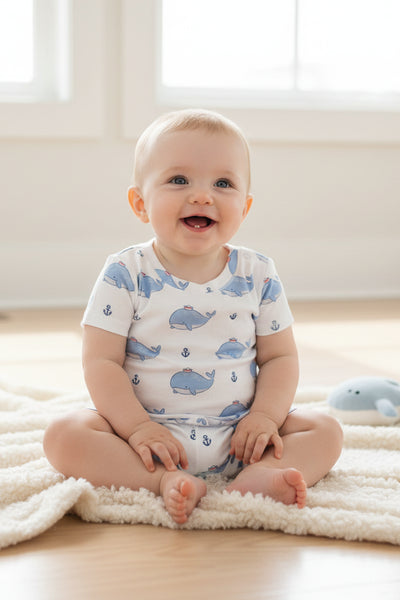 infant whales loungwear set