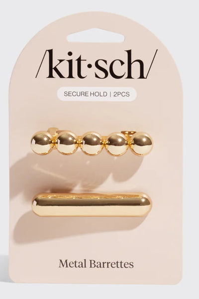 2 metal barrettes