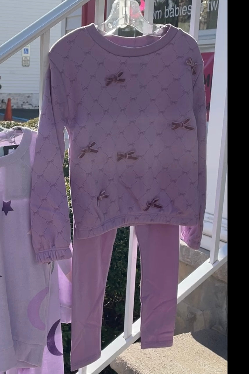 baby bow sweatshirt set