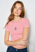 Load image into Gallery viewer, stripe anchor bead tee
