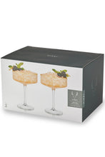 Load image into Gallery viewer, 2 ripple coupe glasses
