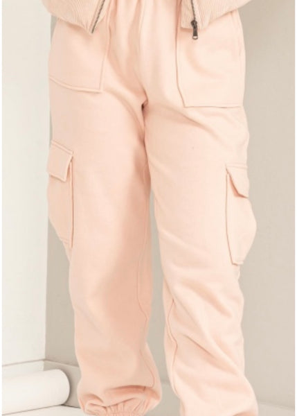 fleece cargo jogger