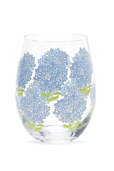 hydrangea wine glass