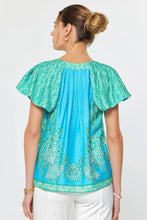 Load image into Gallery viewer, short sleeve border print top
