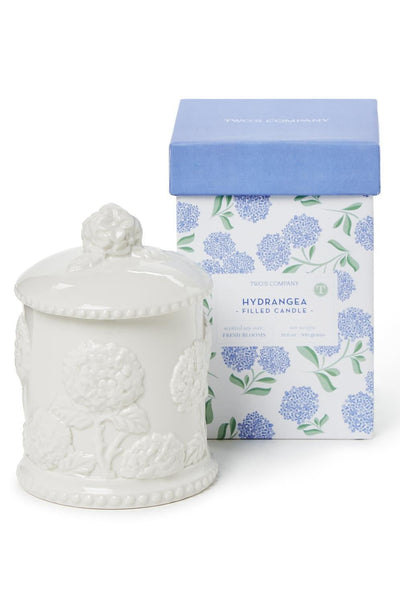 hydrangea candle