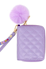 Load image into Gallery viewer, girls quilted stone strap wallet
