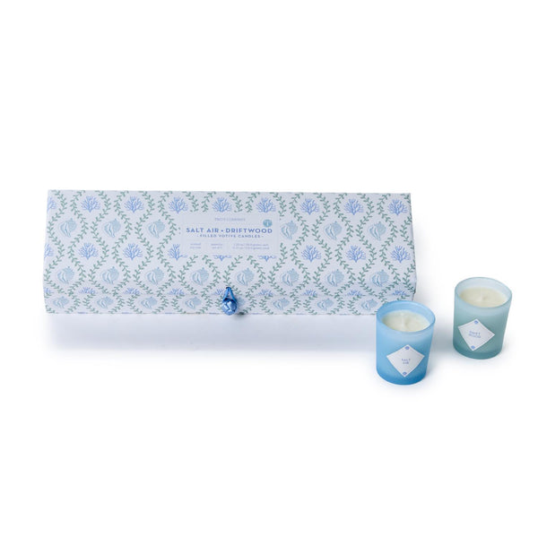 set of 5 candles salt air