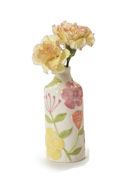 floral relief vase-small