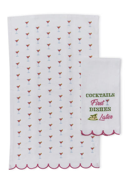 drinks 2 dish towel set
