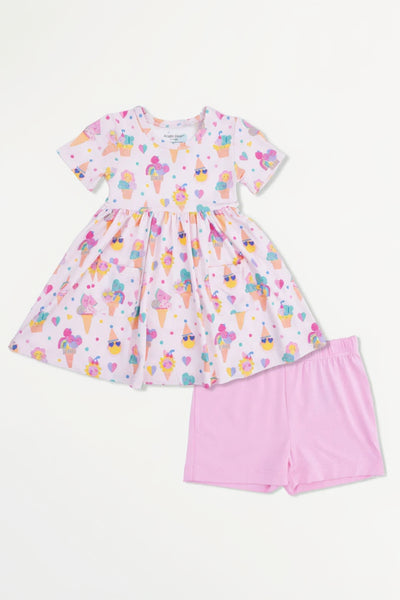 infant ice cream dress+ short