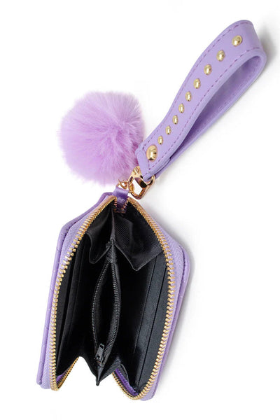 stud strap pom wallet