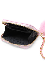 Load image into Gallery viewer, chain strap pom wallet
