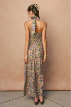 Load image into Gallery viewer, floral halter tiered dress
