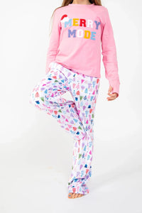 tween christmas plush pant