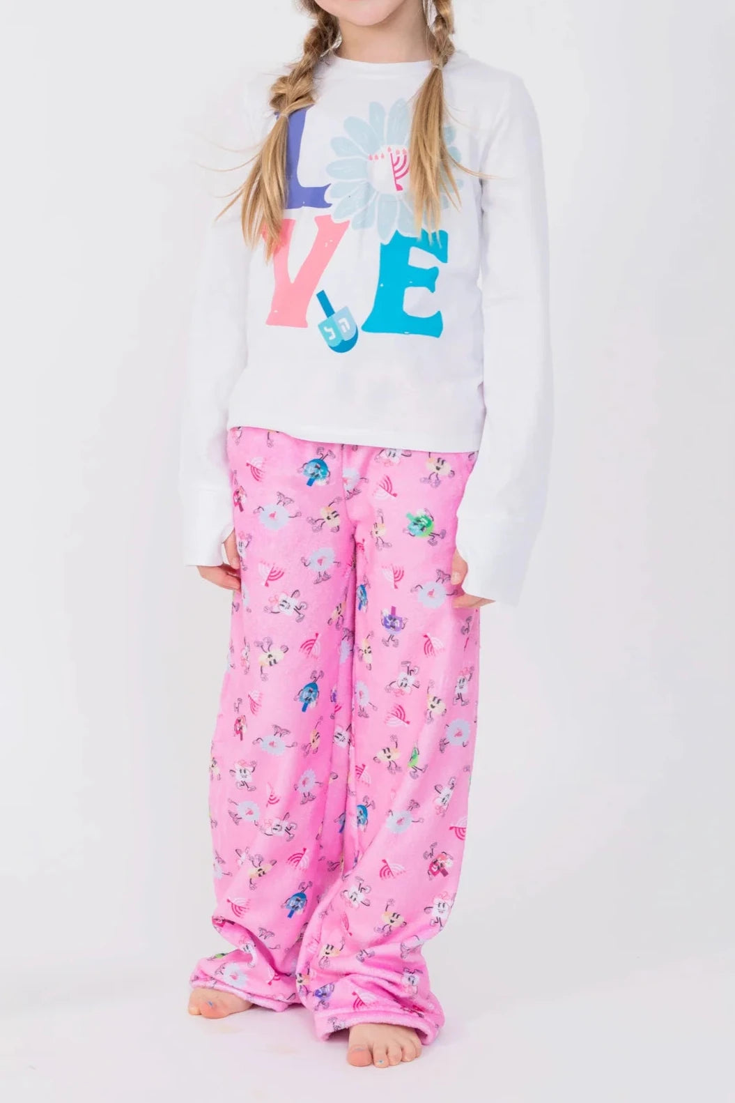 girls hanukkah plush pant