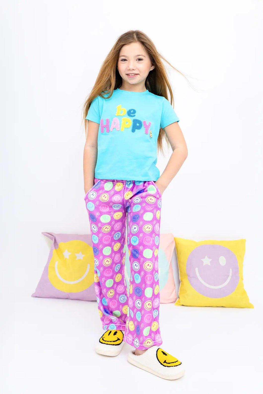 girls smilies plush pant
