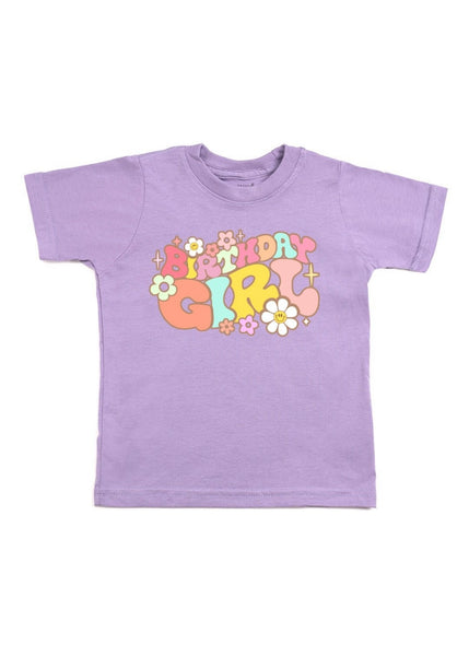 girls birthday girl groovy tee