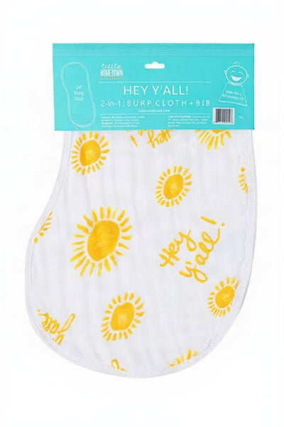 Hey Y`all Burp and Bib