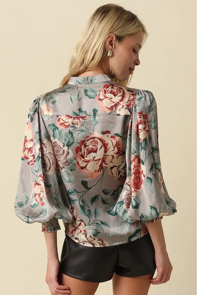 Floral Button Blouse