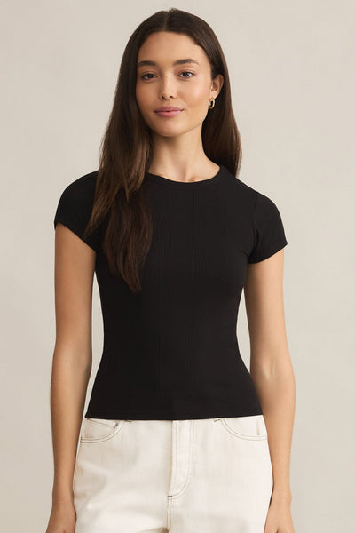 short sleeve space rib crew tee