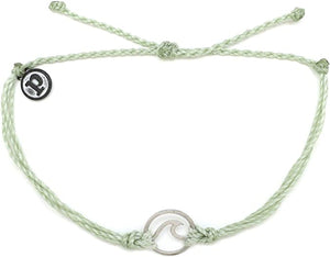string bracelet silver wave