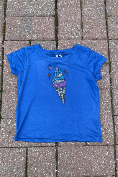 girls short sleeve ice cream tee