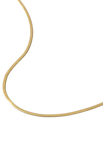 gold filled micro herringbone necklace