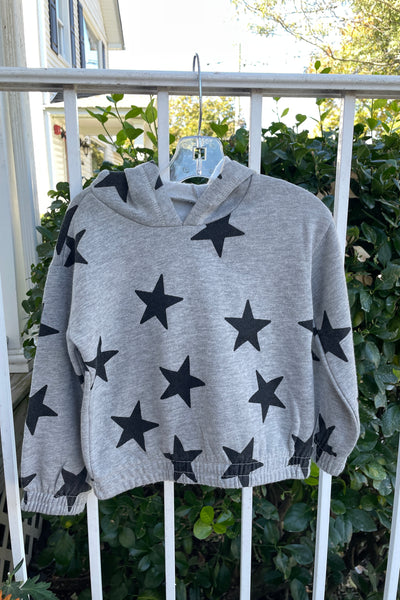 girls hoodie glitter stars