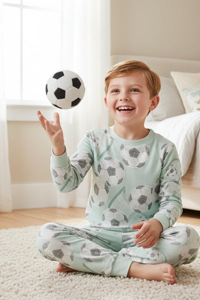 organic cotton soccer 2pc pj set