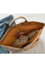 Load image into Gallery viewer, laminated gingham tote
